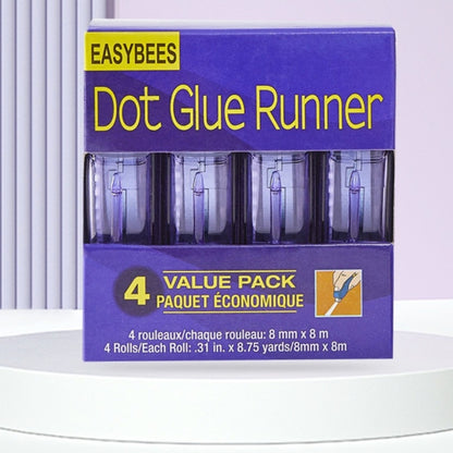 Refillable Dot Roller Glue Tape - 8mm × 8m