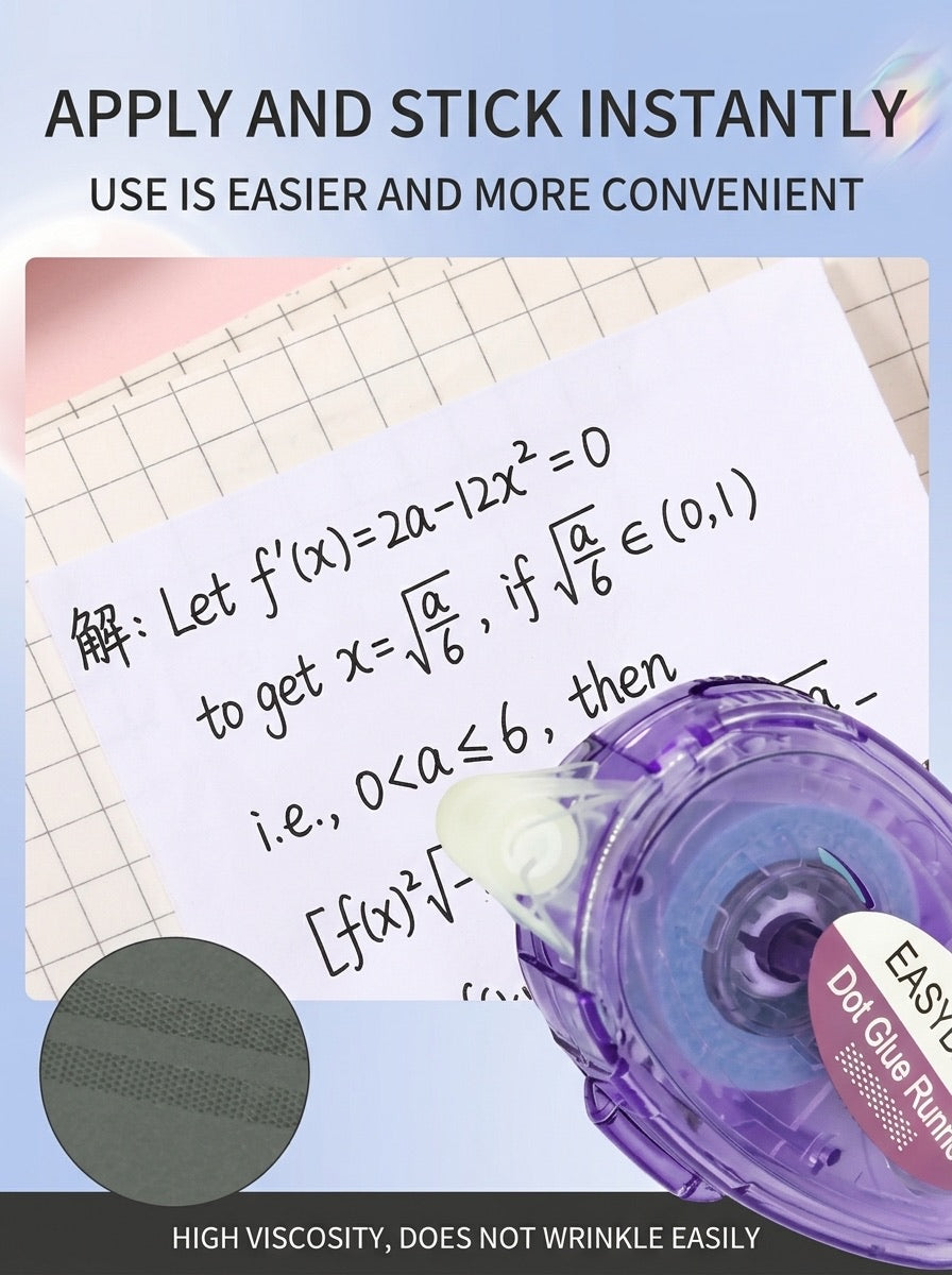 Refillable Dot Roller Glue Tape - 8mm × 8m