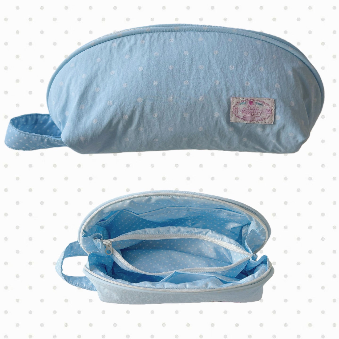 Original Aqua Polka Dot Pencil Pouch