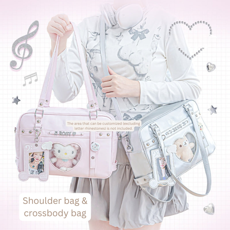 Cyber-Chic Crossbody Shoulder Ita Bag