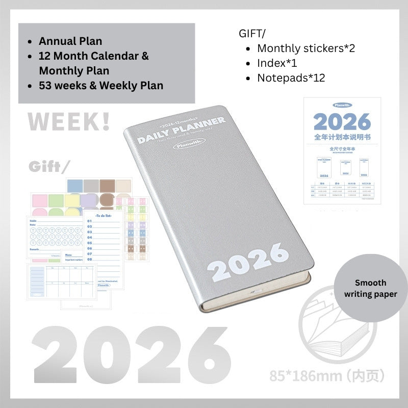 2026 Plan Smarter Daily Planner (A6 & Slim)