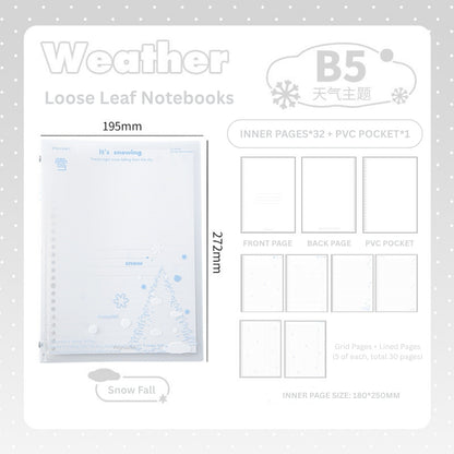 Weather Vibe B5 Frosted Softcover Loose Leaf Notebook