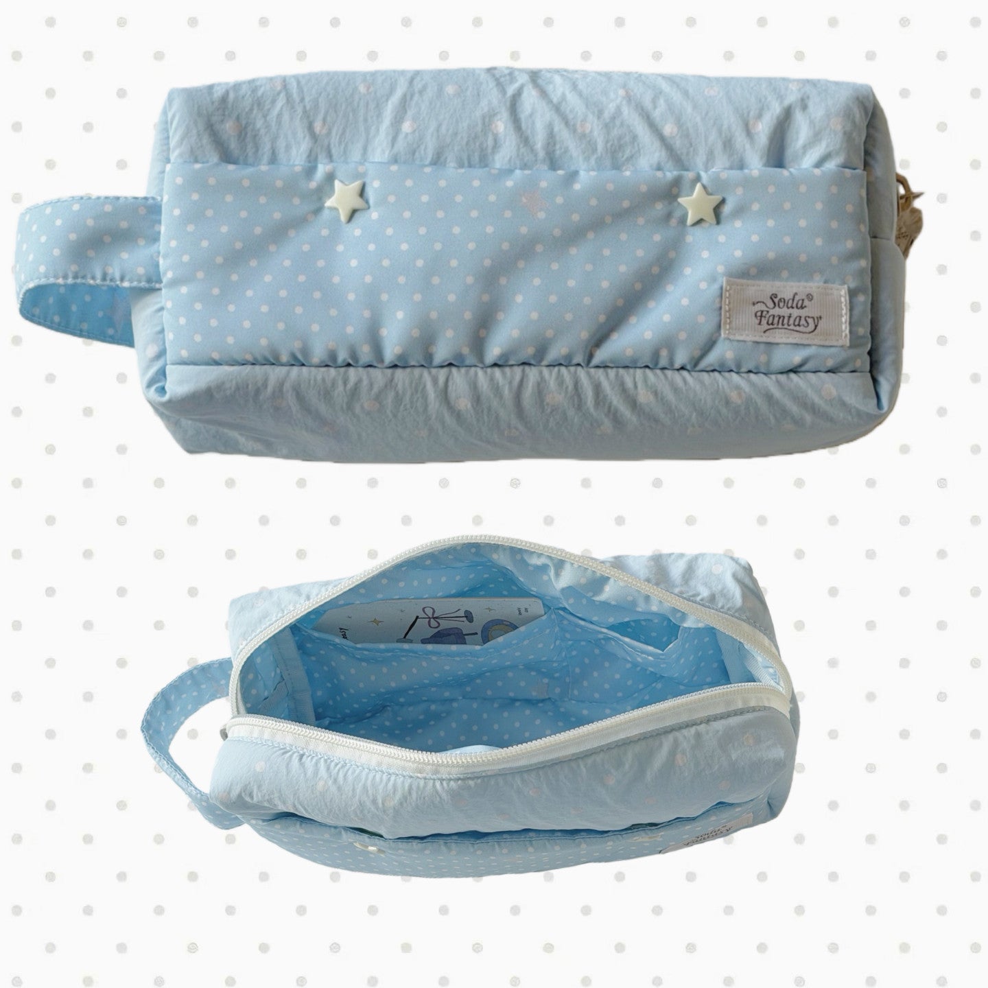 Original Aqua Polka Dot Pencil Pouch