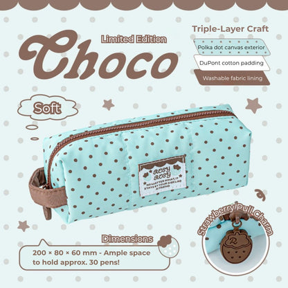 Soft Spot Puffy Pencil Case with Hand Strap