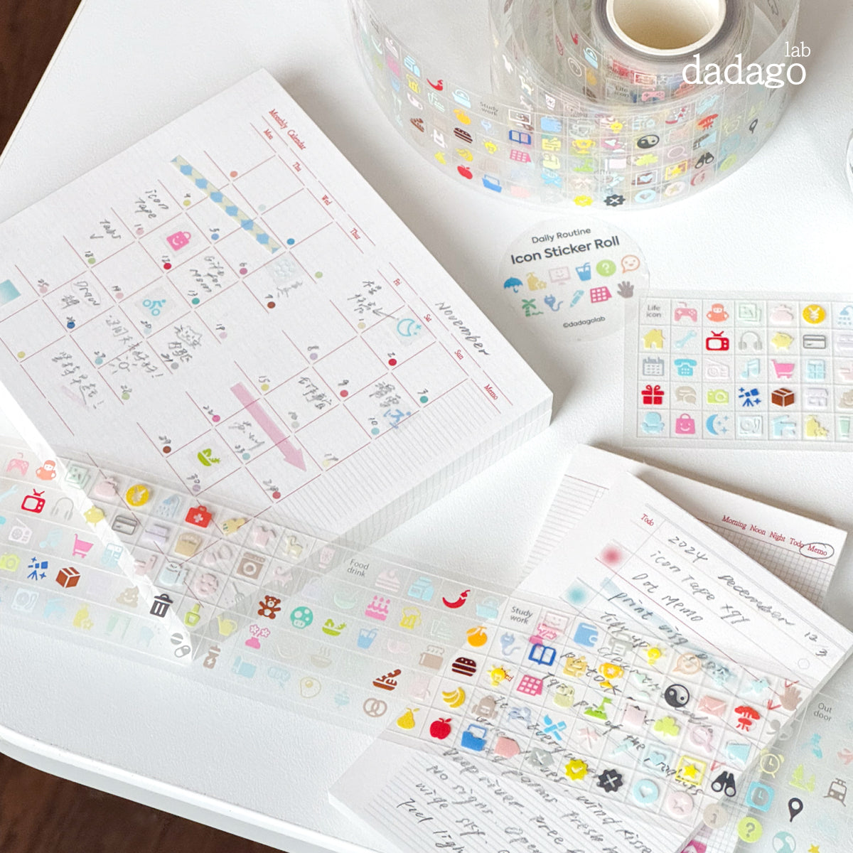 Daily Life Function Icon Tape Cut Film Sticker Roll - SOLD OUT