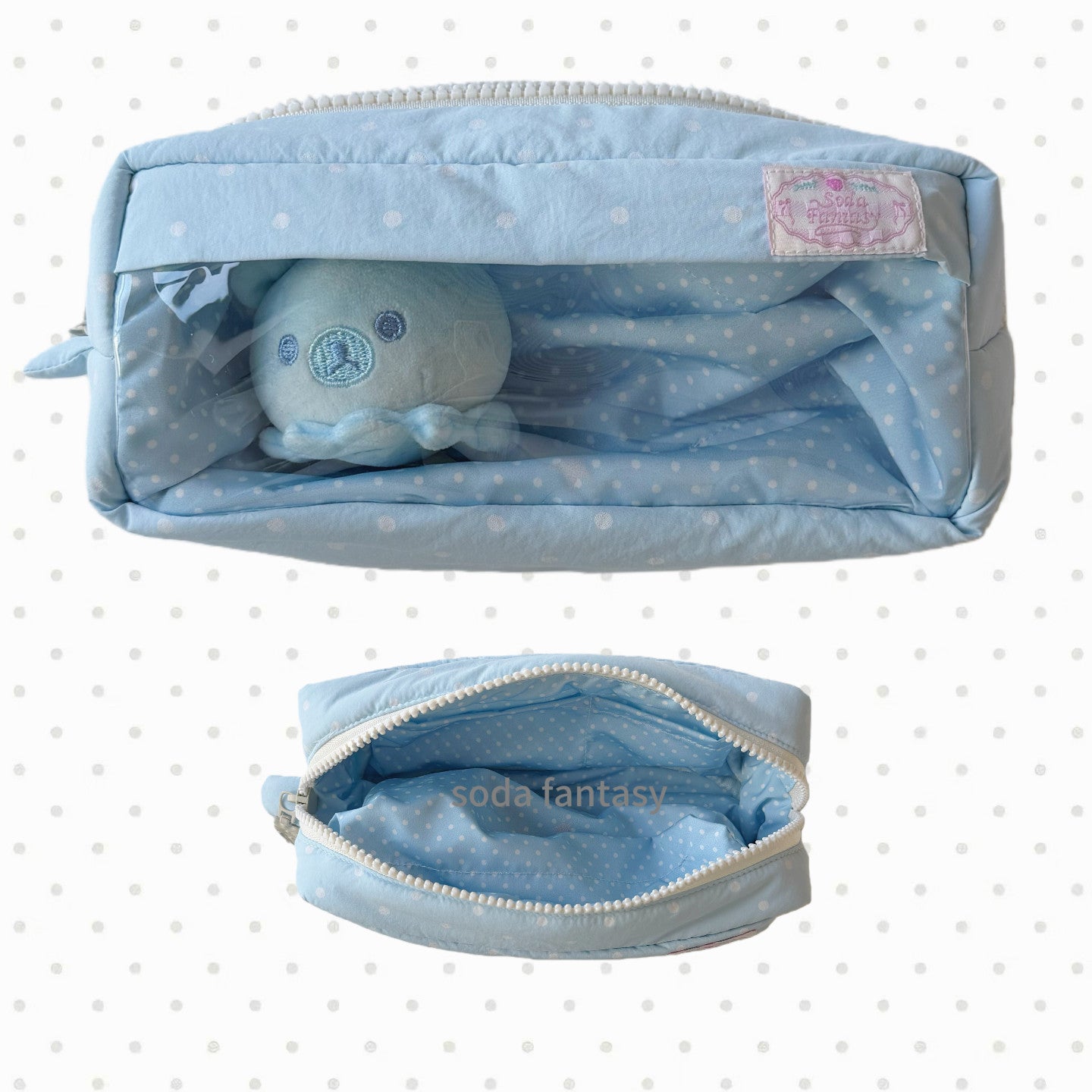 Original Aqua Polka Dot Pencil Pouch