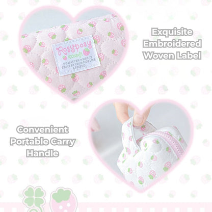Sweet Berry Puffy Pencil Case with Hand Strap