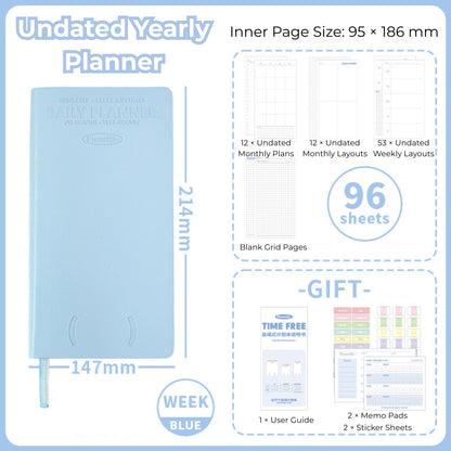 Time Free Undated Yearly Planner
