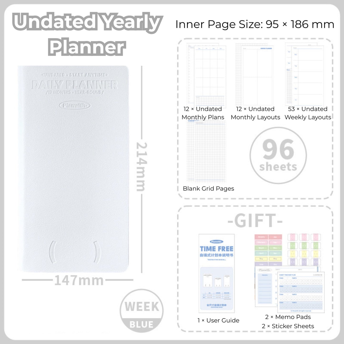 Time Free Undated Yearly Planner