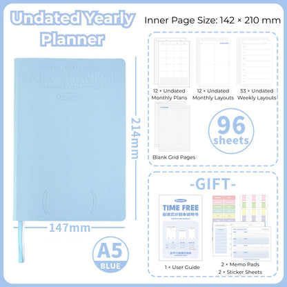 Time Free Undated Yearly Planner
