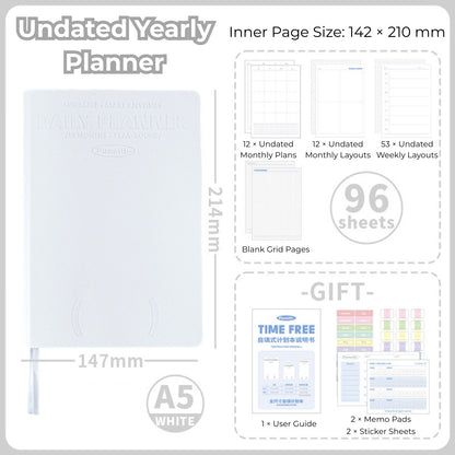 Time Free Undated Yearly Planner