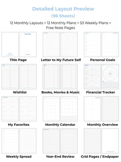 Time Free Undated Yearly Planner