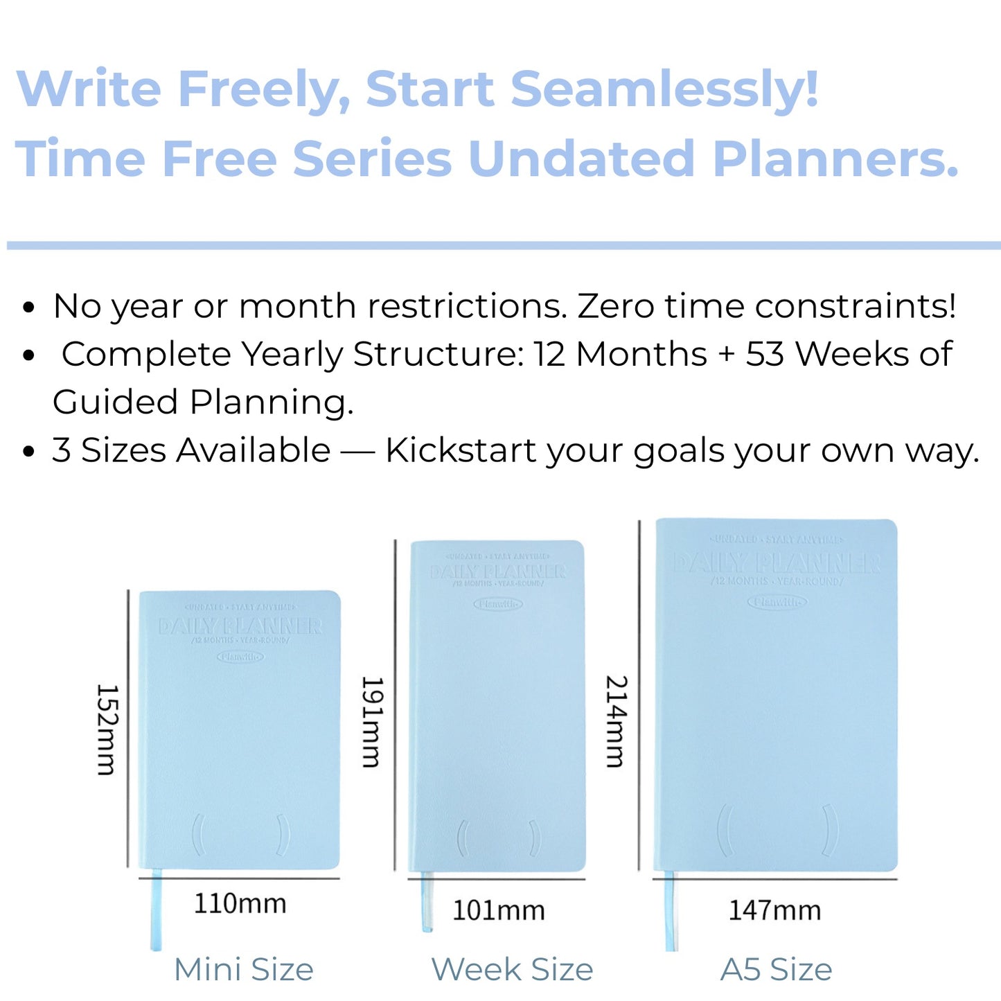 Time Free Undated Yearly Planner