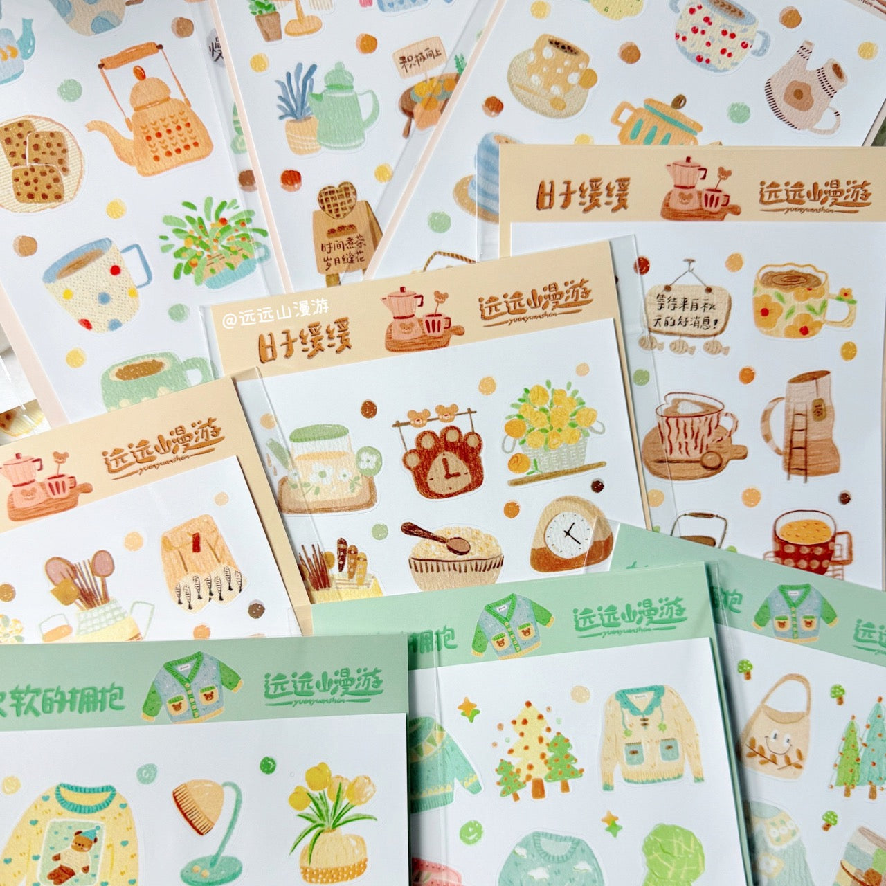 Slow-living A6 Die-cut Sticker Series