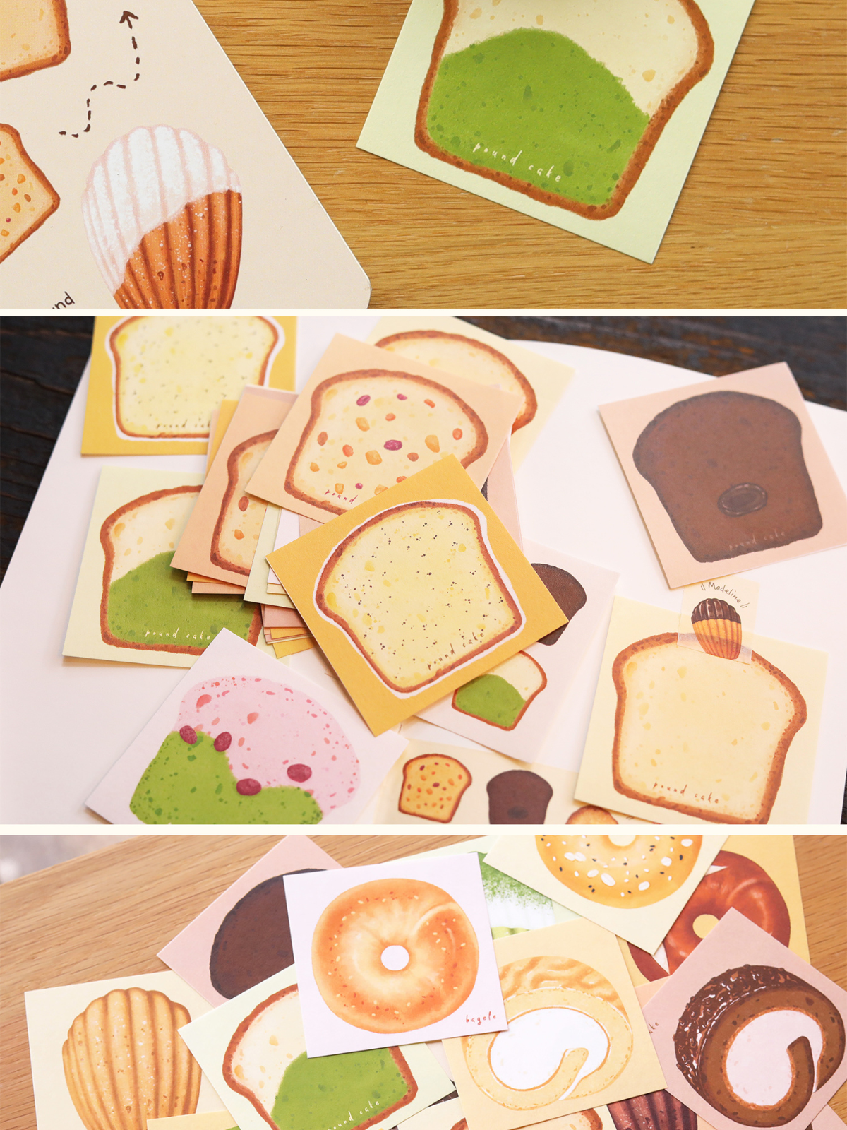 Bagels/Pound Cake/Swiss Roll/Madeleine Notepads