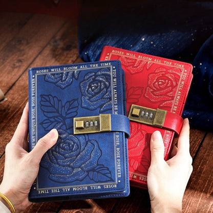 Vintage B6 Combination PU Leather Code Lock Journal