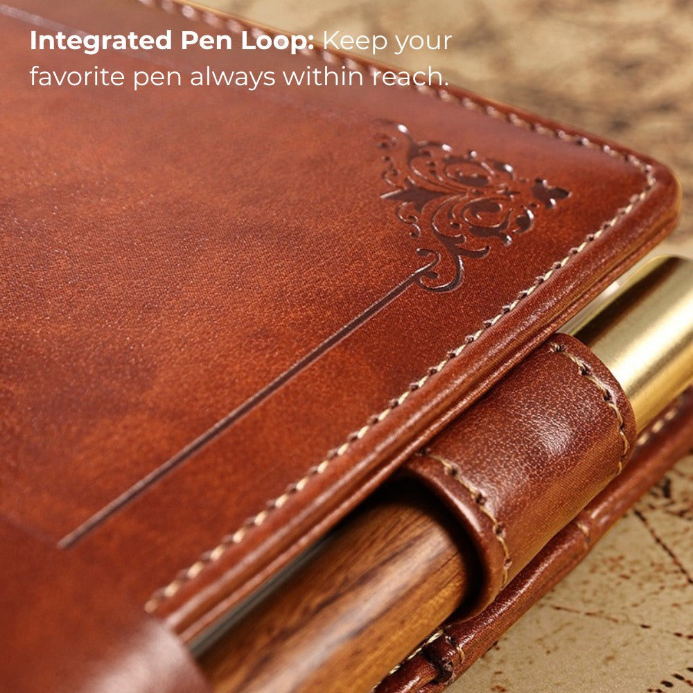 Vintage B6 Combination PU Leather Code Lock Journal