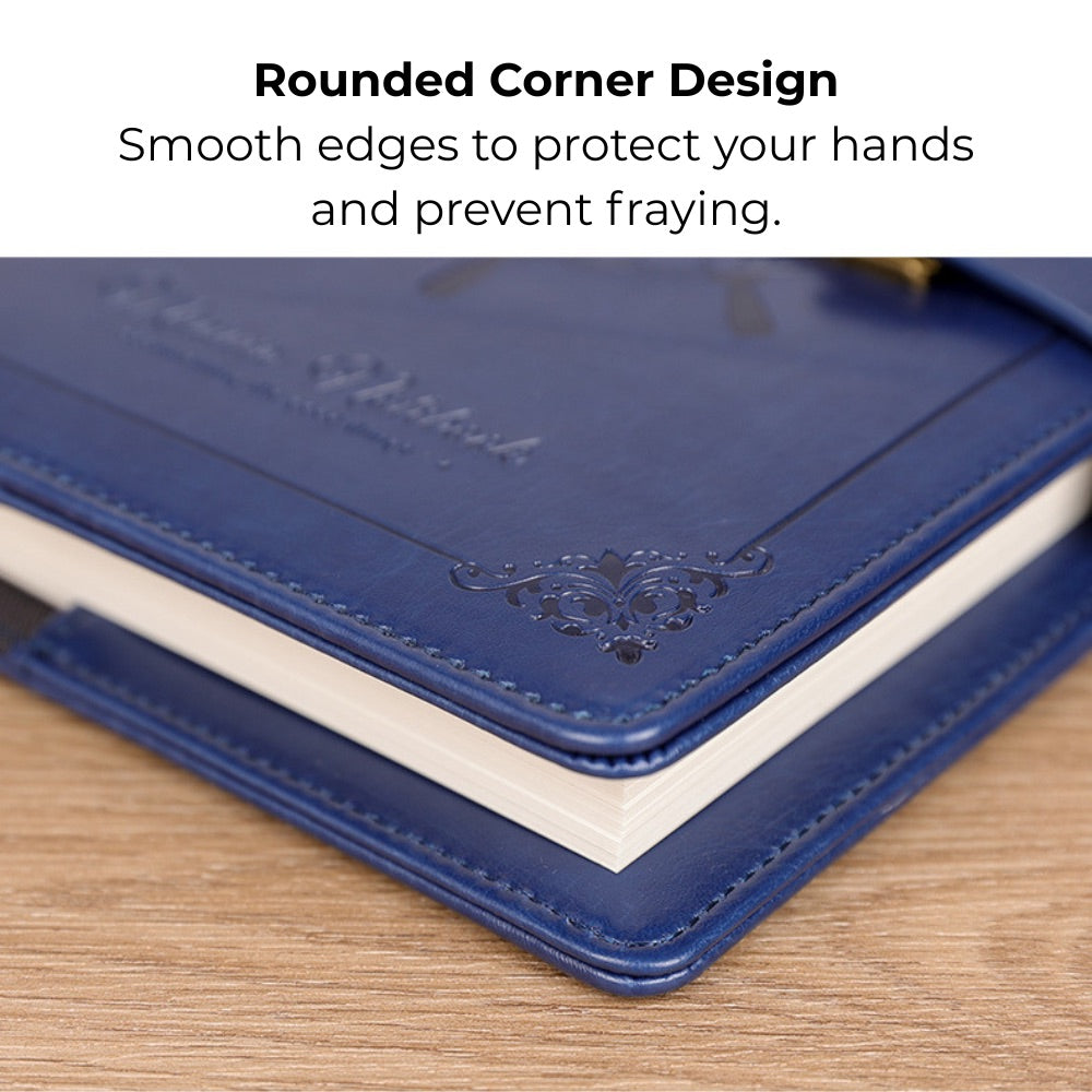Vintage B6 Combination PU Leather Code Lock Journal