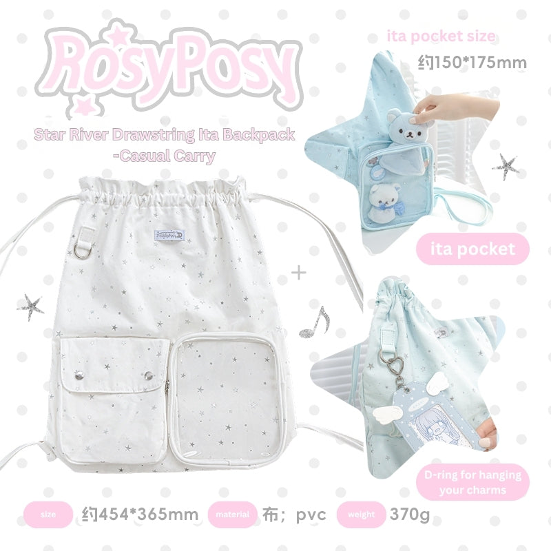 Star River Lightweight Drawstring Ita Bag