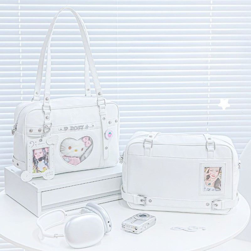 Cyber-Chic Crossbody Shoulder Ita Bag