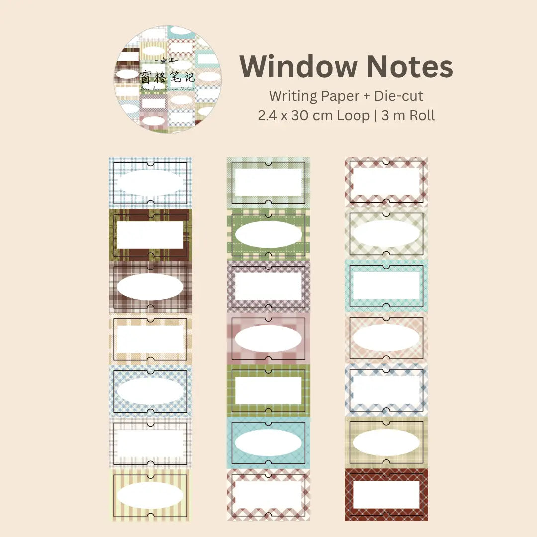 Light Retro Grid Washi Tape Series