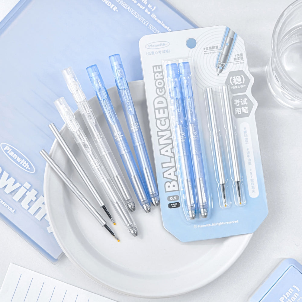 Low Gravity Efficiency Gel Pen Set, 0.5mm Black