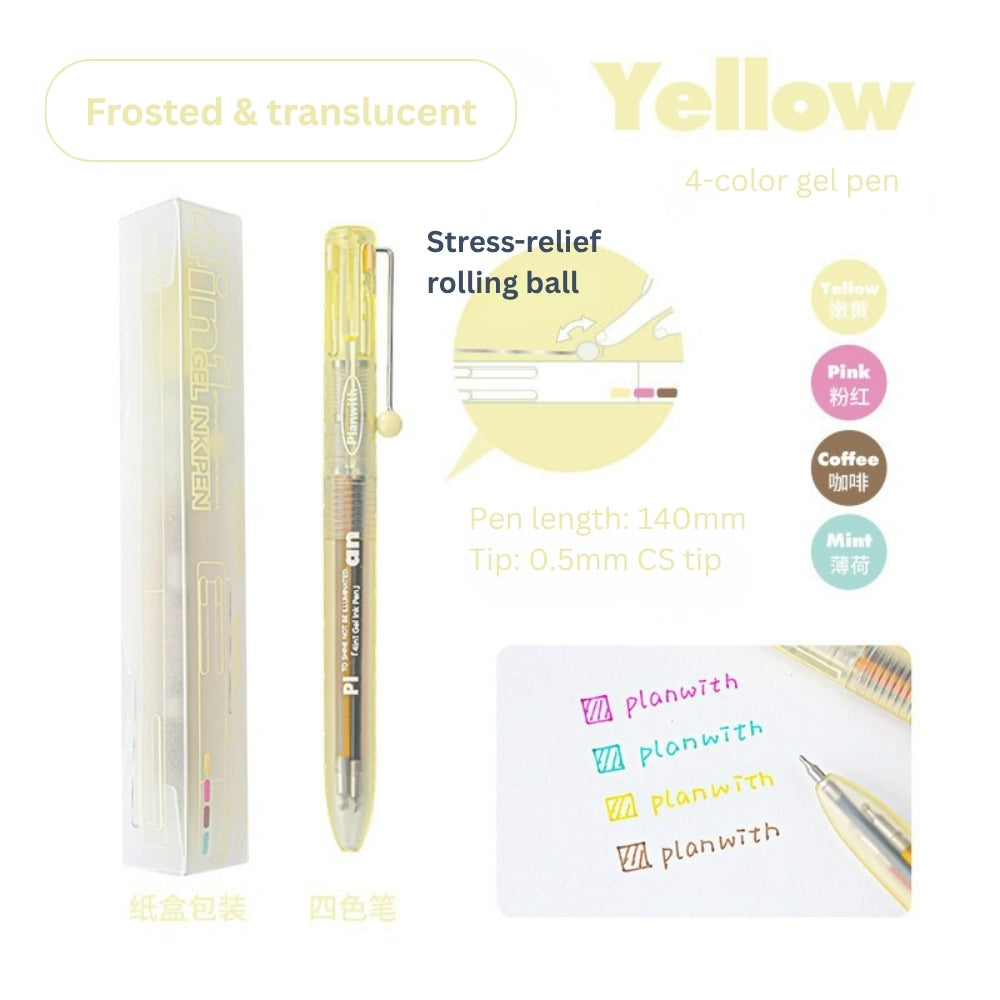 Transparent Frosted Mindflow 4-in-1 Stress-Relief Pen