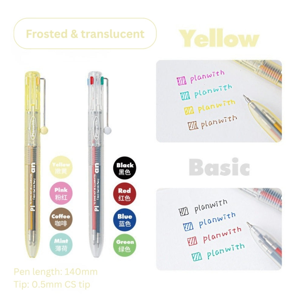Transparent Frosted Mindflow 4-in-1 Stress-Relief Pen