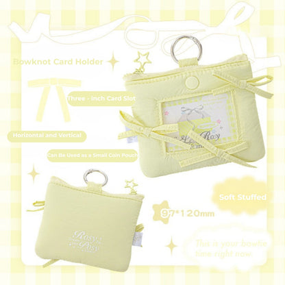 Soft Plush Bow Card Holder