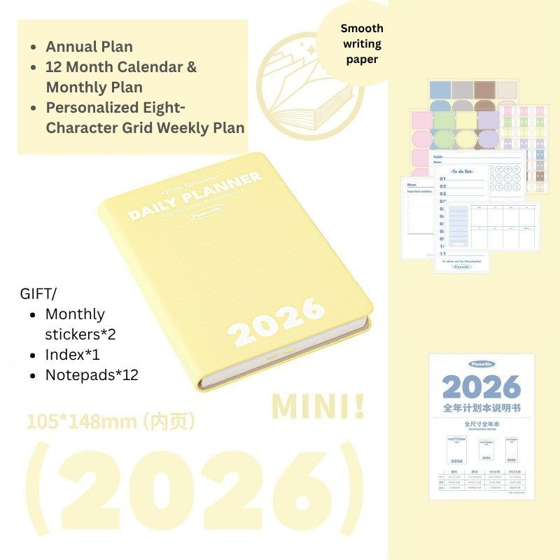 2026 Plan Smarter Daily Planner (A6 & Slim)