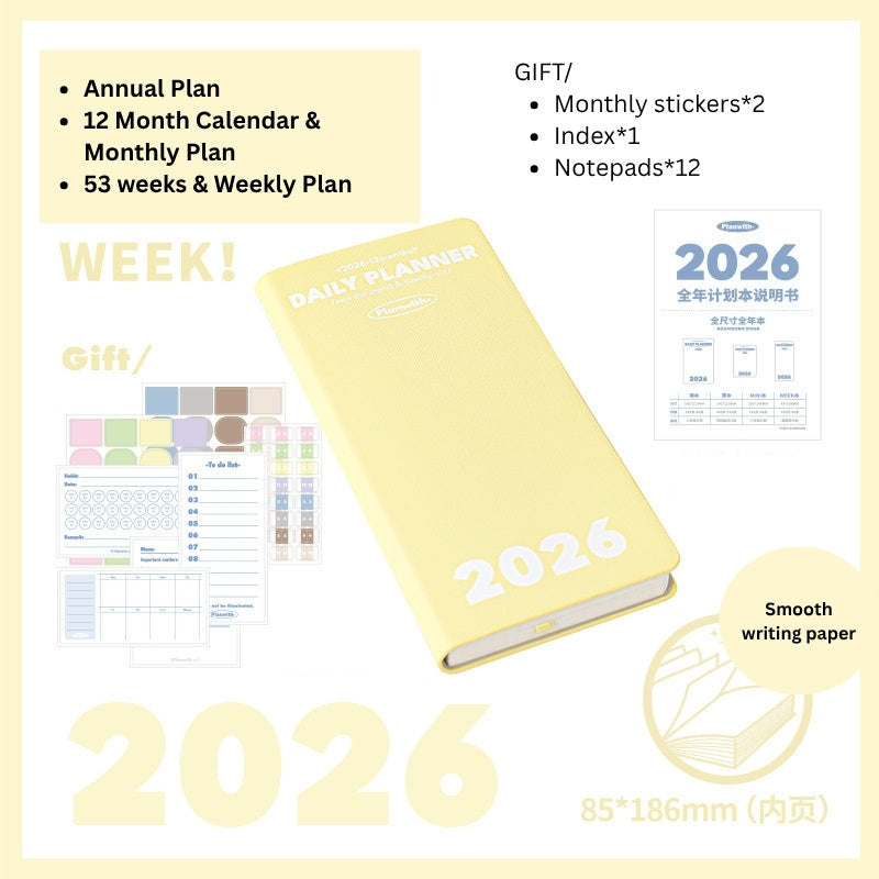 2026 Plan Smarter Daily Planner (A6 & Slim)